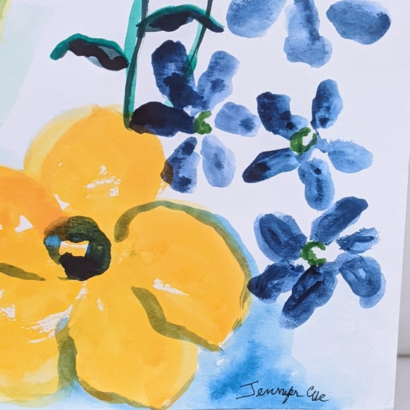 Original art signed Watercolor painting "Wildflowers" Fine Art - Picture 3 of 11